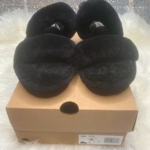 Ugg Fluff Yeah Slide Black in Size 9